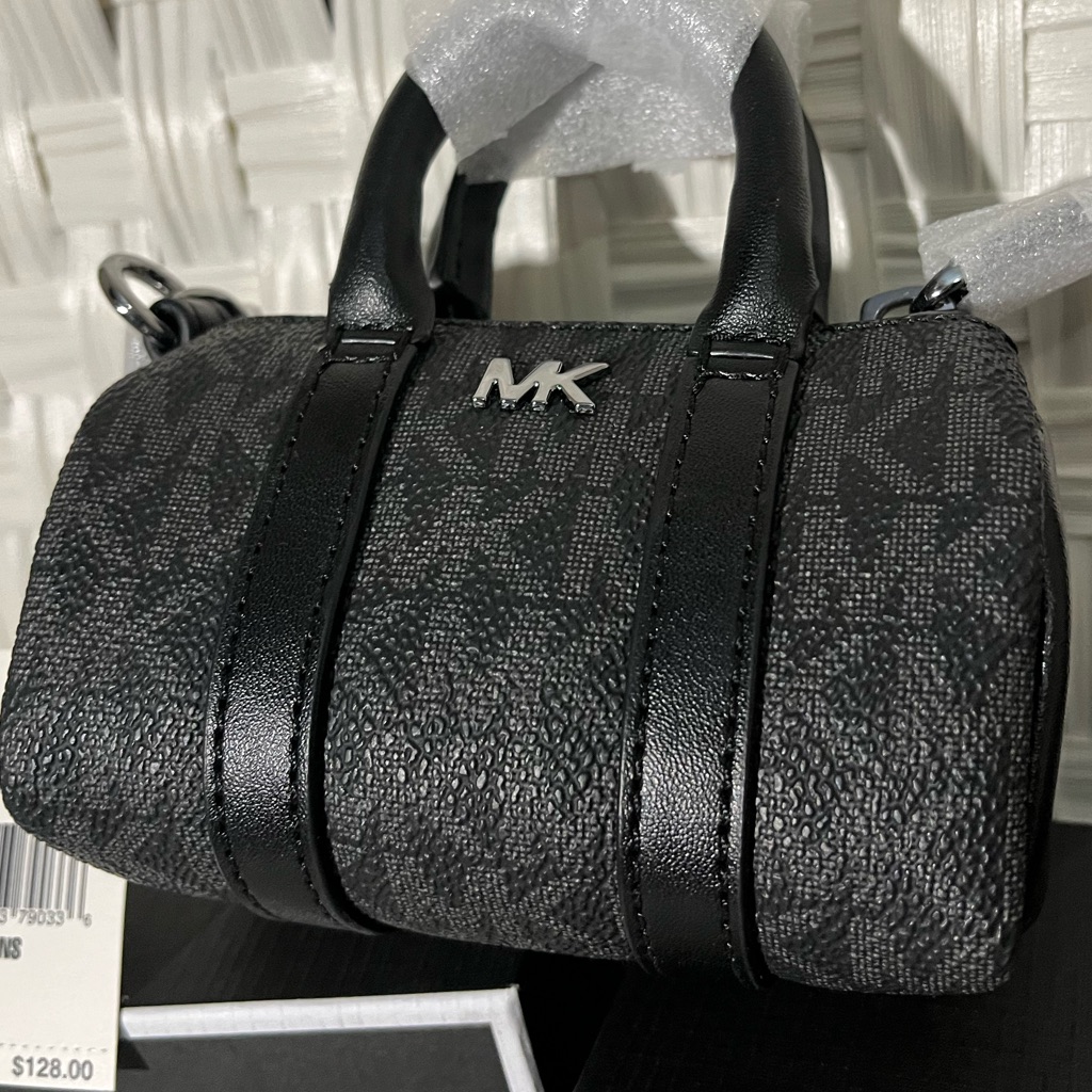 Nwt Michael Kors Black Micro Duffle Key Fob /Charm